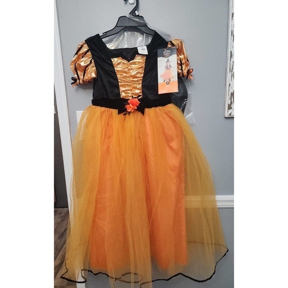 Kids' Fancy Witch Halloween Costume Dress SIZE Medium 8 Hyde & EEK! NEW with Hat - Picture 7 of 11